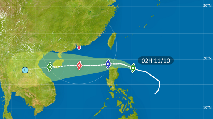 Angin Topan KOMPASU Bergerak Cepat Dan Akan Memasuki 400Km Wilayah Hong Kong 12 Oktober 2021.  Diperkirakan Akan Lebih Kuat Dari LIONROCK