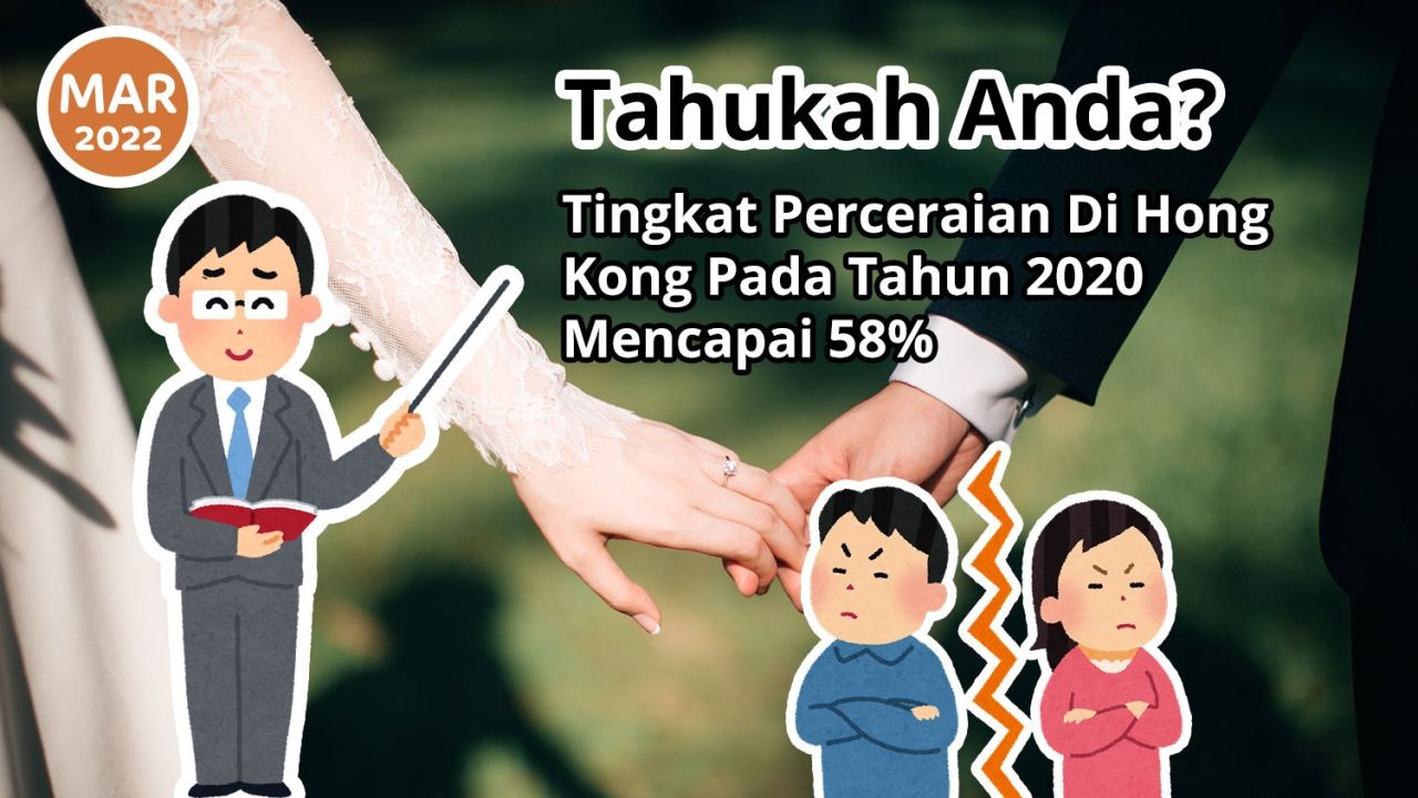 Tahukah Anda? Tingkat Perceraian Di Hong Kong Pada Tahun 2020 Mencapai 58%